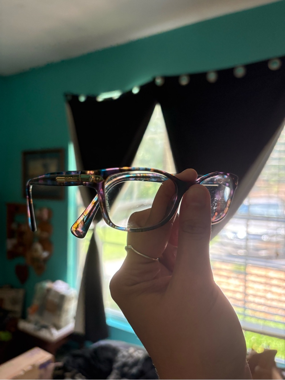 *flawed* Coach Women's Eyeglasses Confetti Purple (5288)
